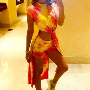 Tye dye short set Xs
